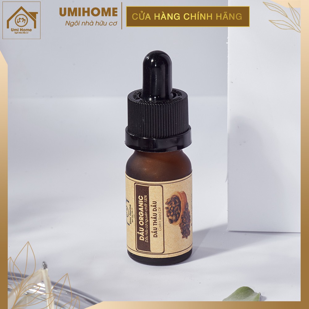 Dầu Thầu Dầu hữu cơ UMIHOME nguyên chất | Castor oil 100% Organic 10ML