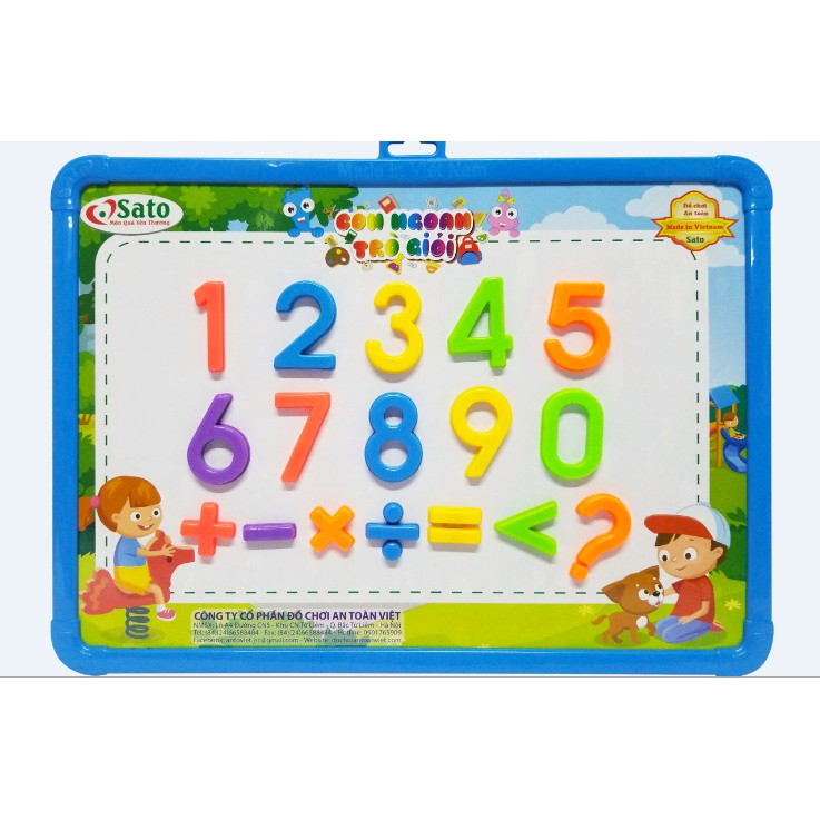 Bộ chữ cái và số tổng hợp có nam châm cho bé học chữ (dính vào bảng và tủ lạnh)