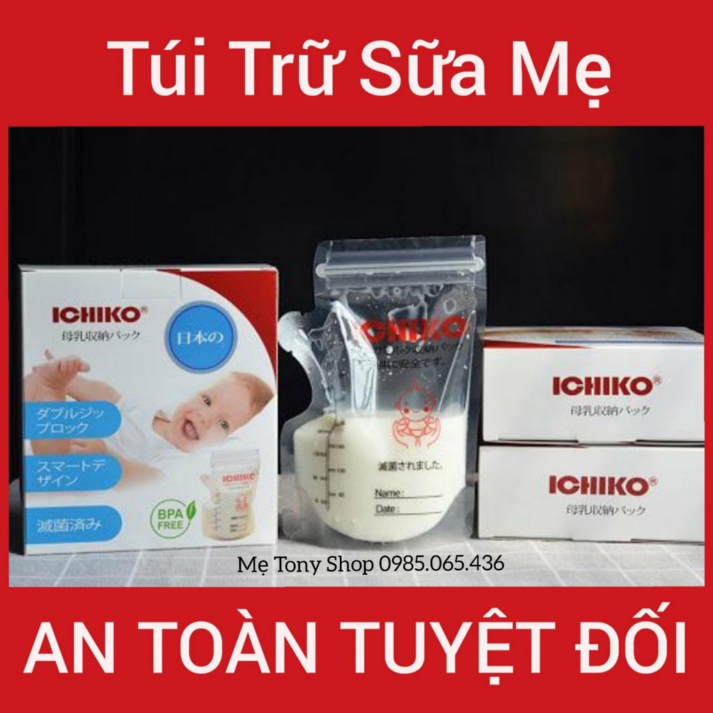 [Mẹ Nên Sắm] Bộ 3 Gồm Máy Hút Sữa Điện Đôi-Áo Hút Sữa Rảnh Tay- Túi Trữ Sữa ICHIKO Nhật Bản (Phiên Bản Mới Nhất)