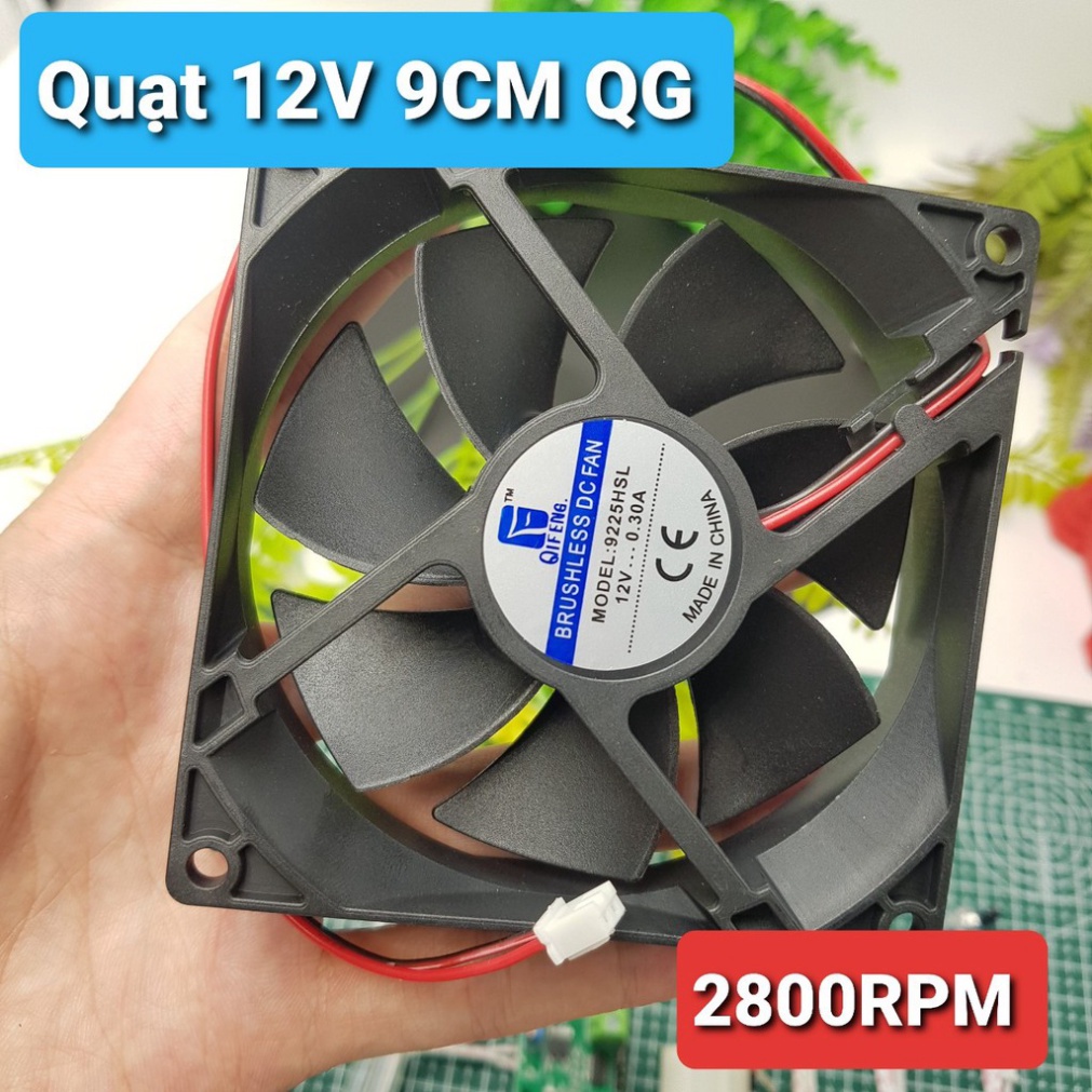 Quạt Tản Nhiệt 12V 9x9x2.5CM Vuông QG9025-12V🍀Hút Mùi Thổi Nhiệt Máy Tính Thủy Sinh Tiện Dụng
