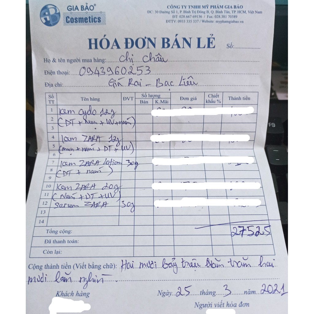 KEM CYDO ĐỦ MẪU 12G