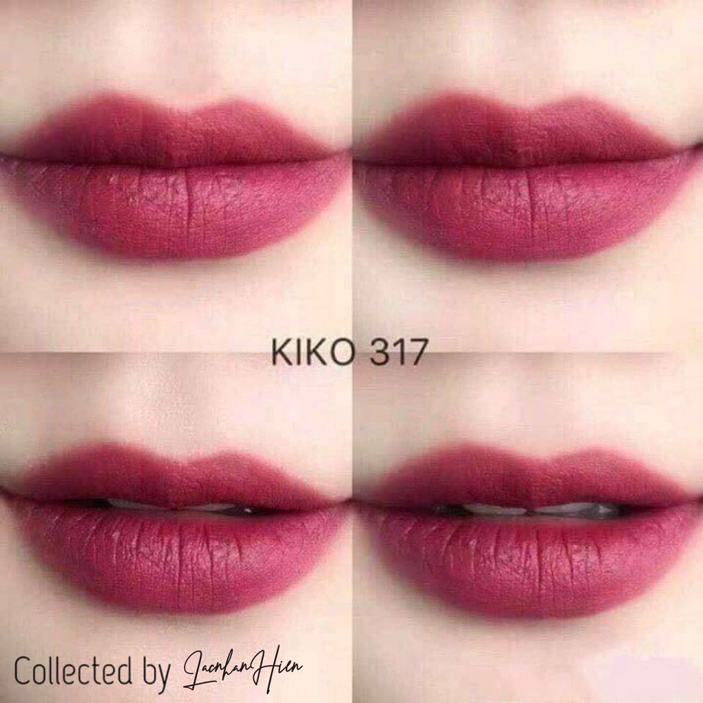 [Đỏ rượu 317] SON LÌ KIKO MILANO ❤ KIKO MILANO VELVET PASSION MATTE LIPSTICK WINE