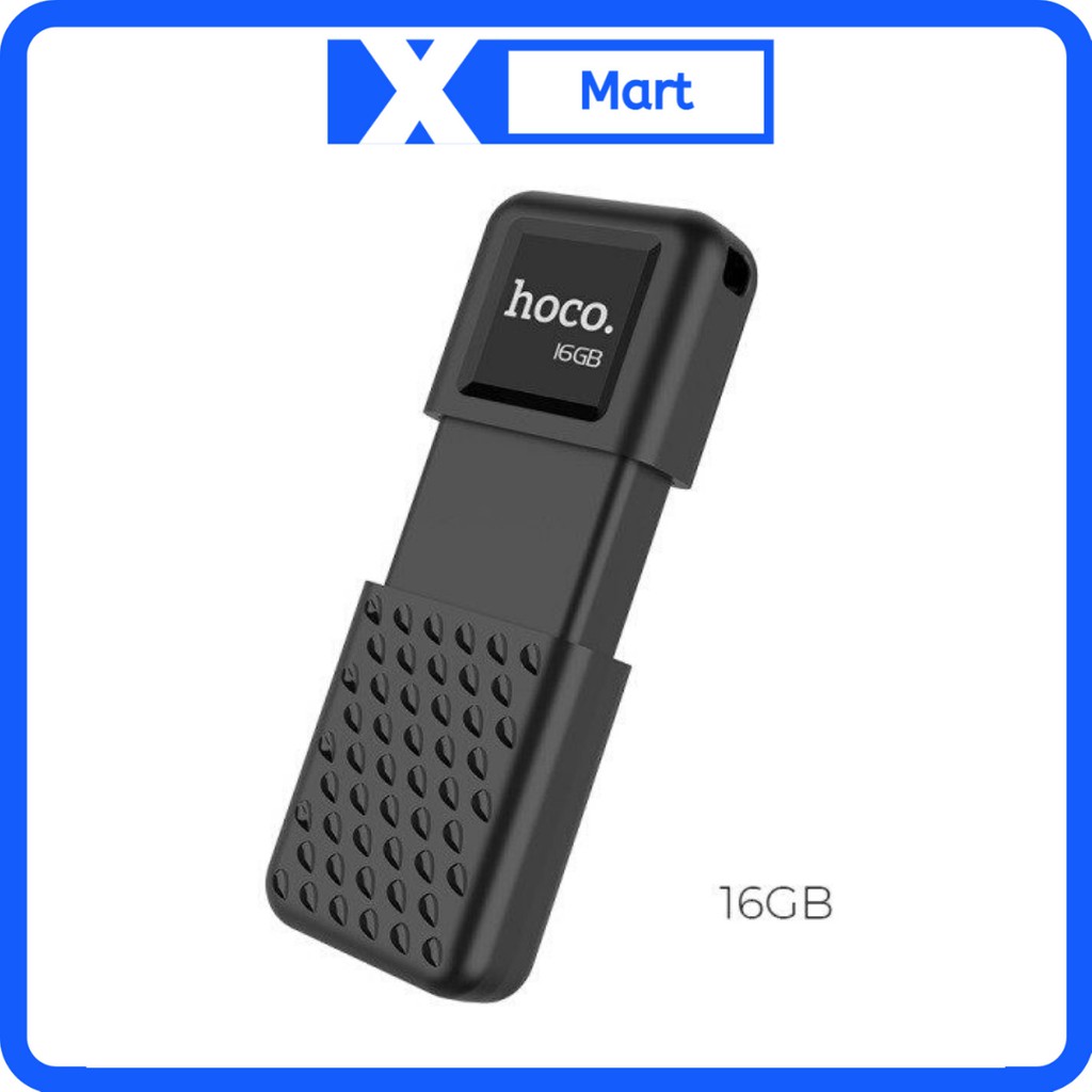 USB 2.0 HOCO chính hãng 8Gb/64Gb vỏ nhựa đen nhám chuyên dụng cho máy ảnh