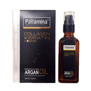 Tinh dầu phục hồi tóc hư tổn Argan Oil Pallamina Collagen Keratin Complex 60ml [ Fanola ]