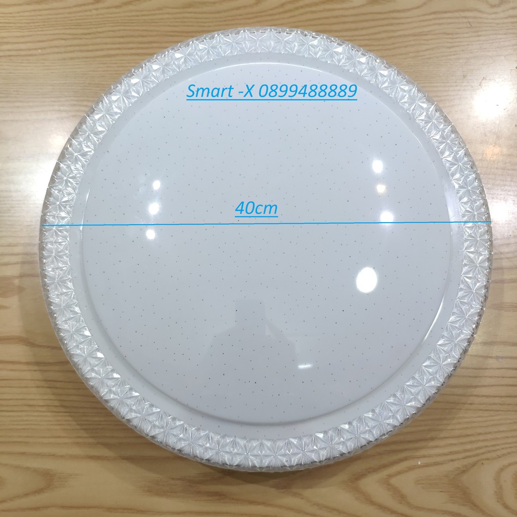 Đèn led mâm , lốp ốp nổi trần MICA trang trí 3 màu 3  chế độ , công suất 24W , dk 40cm