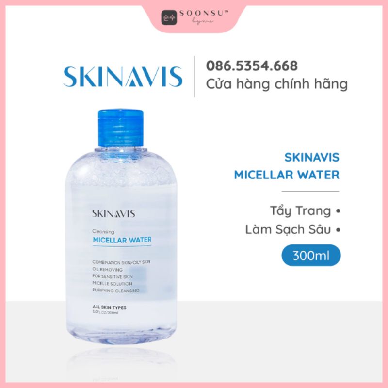 Nước Tẩy Trang Dạng Nước Làm Sạch Sâu Skinavis Micellar Water