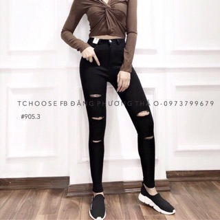 Quần Kaki Rách Gối Hàng Cao Cấp Hàng QC