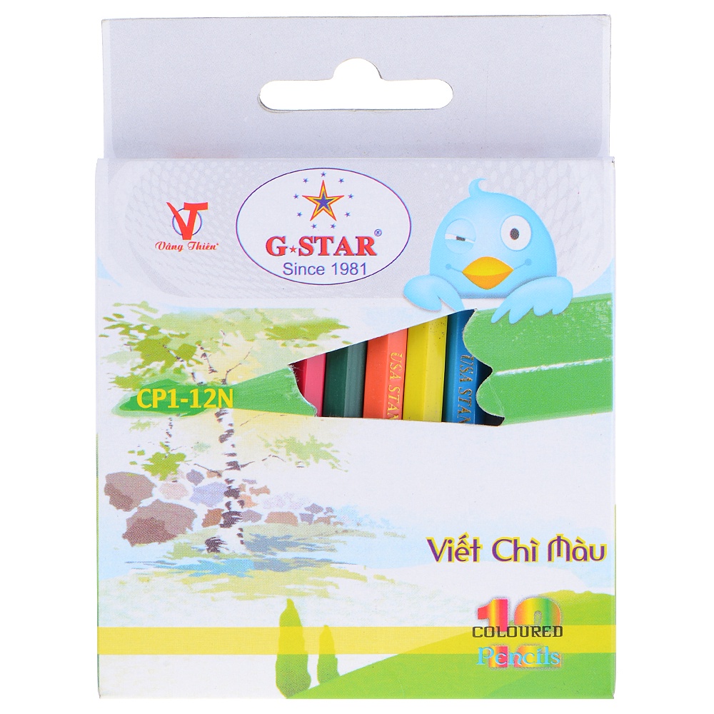 Bút Chì Màu 12 Màu Gstar Cp1-12 Ngắn