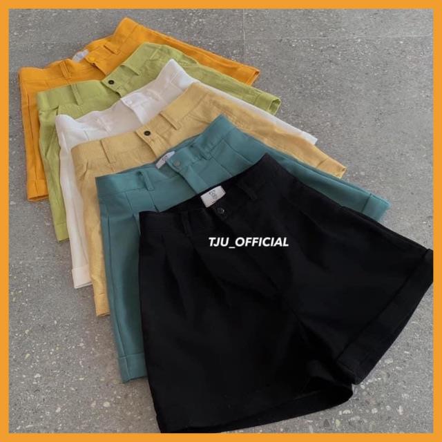 [MÃ VAY18 GIẢM 30K ĐƠN 500K] Quần Short Nữ, quần sooc nữ Gập Gấu Vải tuyết mưa 1 mềm mịn mặc mát đứng dáng form xinh