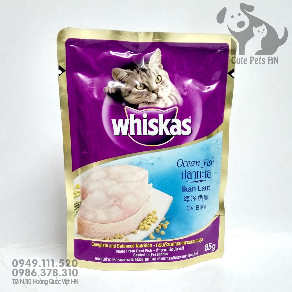 Thức ăn Pate Whiskas 85g Dành cho mèo - petshophanoi