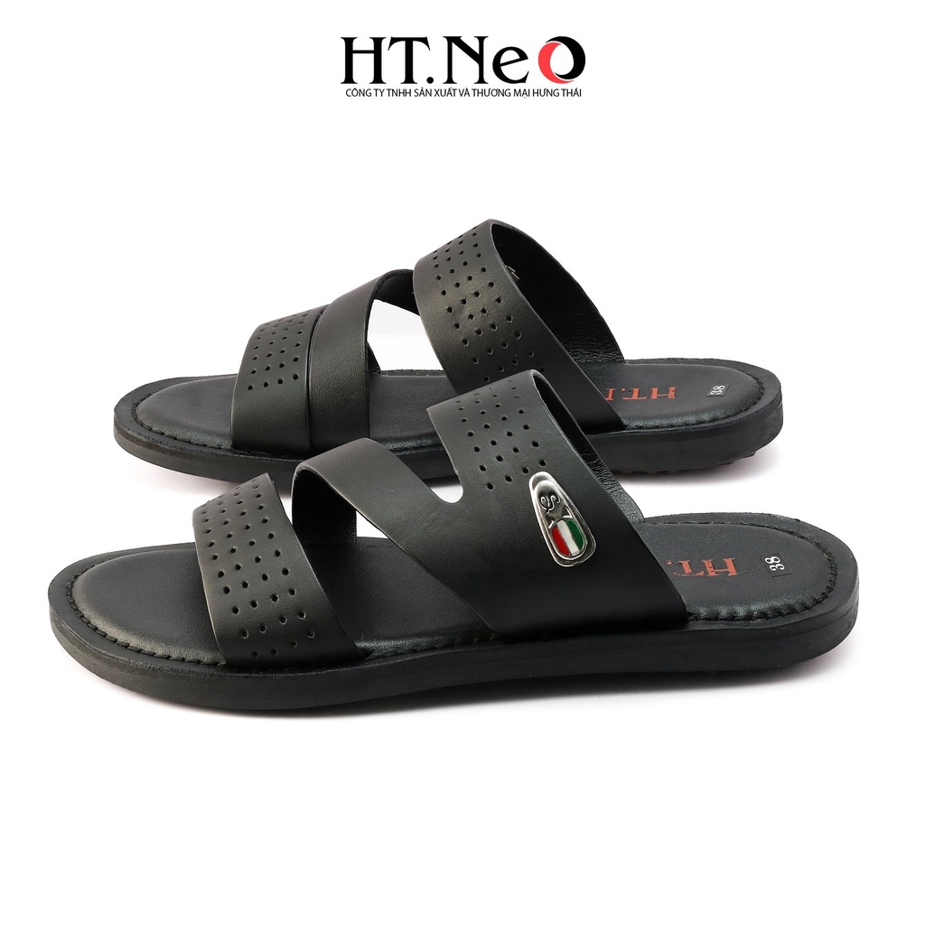 Sandal nam HT.NEO 100% da bò mềm mại, đế cao su nguyên khối, khâu may chân quai siêu chắc chắn SD134