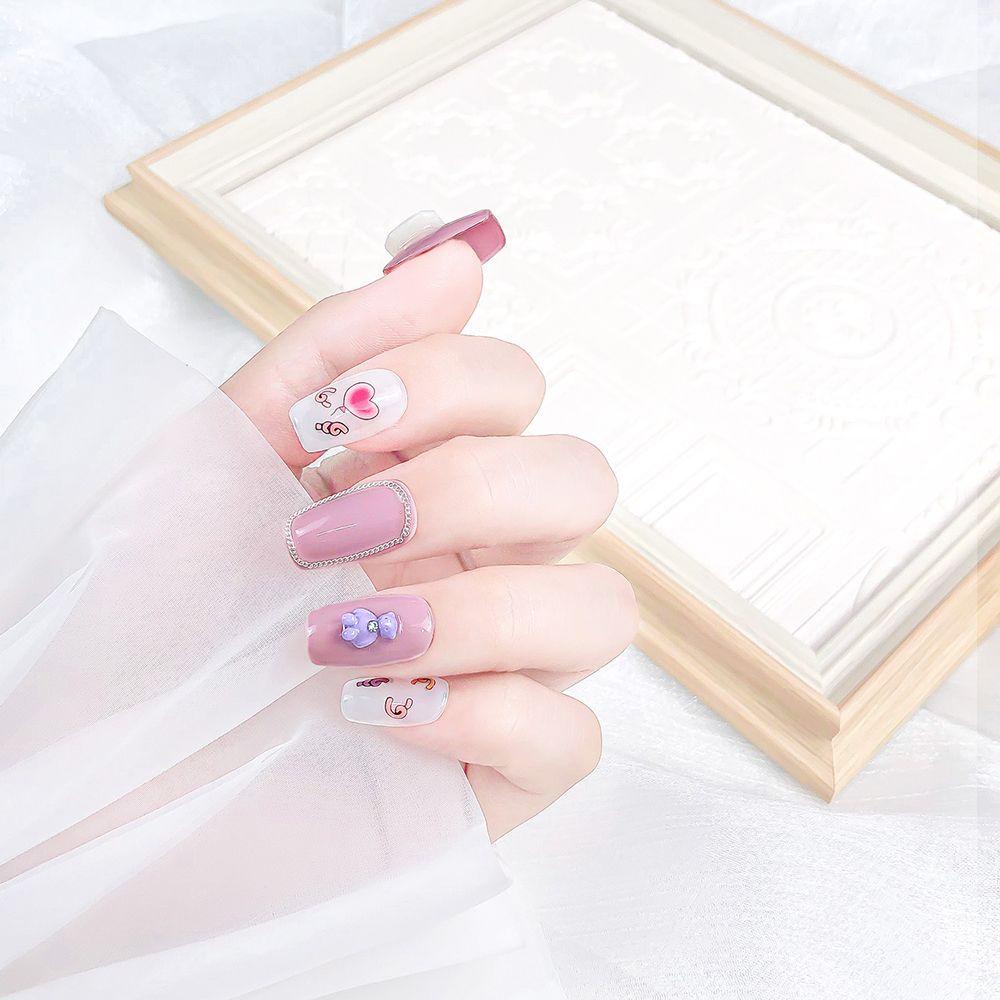 Phụ Kiện Trang Trí Móng Tay Hình Gấu Hoạt Hình Dễ Thương DIY