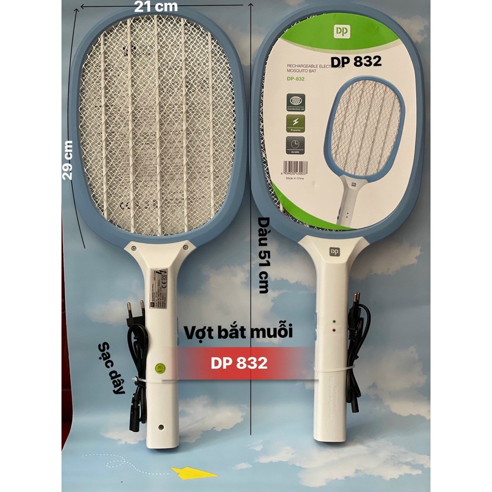 [XÃ KHO] VỢT BẮT MUỖI SẠC ĐIỆN KEYANG, FAMILY, DP-832 CÓ LED CAO CẤP [HCM]