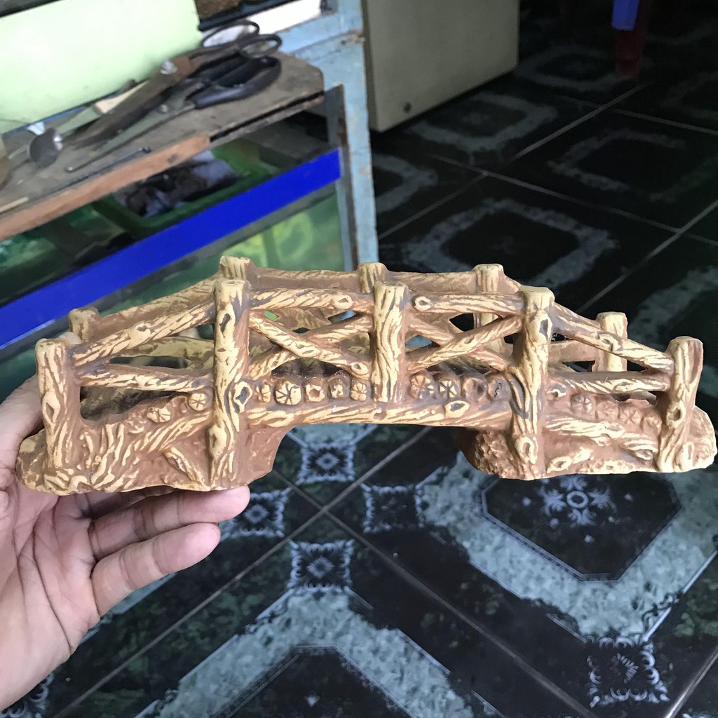 CẦU TRANG TRÍ HỒ CÁ NON BỘ DÀI 26CM RỘNG 7CM CAO 8CM