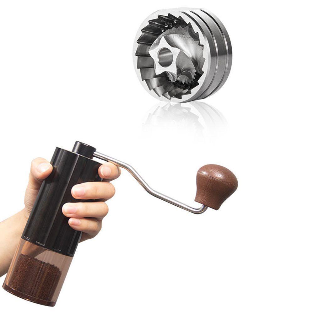 Máy Xay Cà Phê Espresso Bằng Thép Không Gỉ Tay Cầm Gỗ