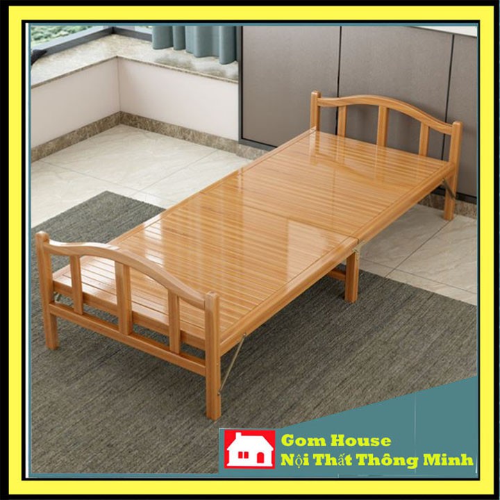 Giường tre cao cấp, gấp gọn, Giường gấp đa năng. KT 100CM