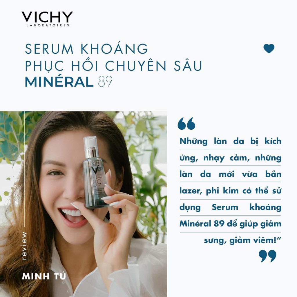 Dưỡng Chất Khoáng Cô Đặc Phục Hồi Và Bảo Vệ Da Vichy Mineral 89 hàng chuẩn nội địa Pháp - Mii Beauty