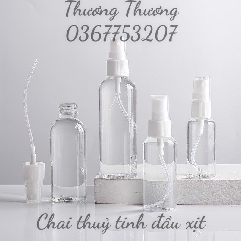 Chai thuỷ tinh đầu xịt 10ml, 20ml, 30ml, 50ml, 100ml