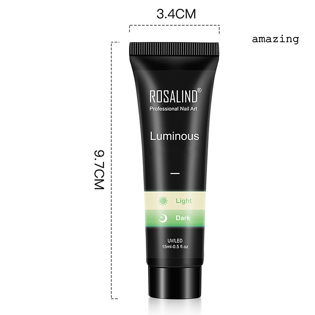 (Hàng Mới Về) Keo Dán Móng Tay Phát Quang Rosalind 15ml