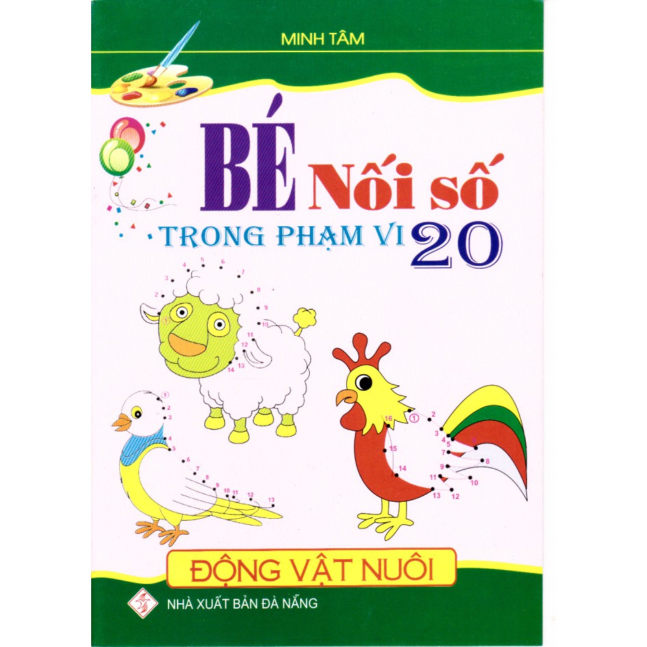 Sách - Bé nối số và tô màu theo chủ đề