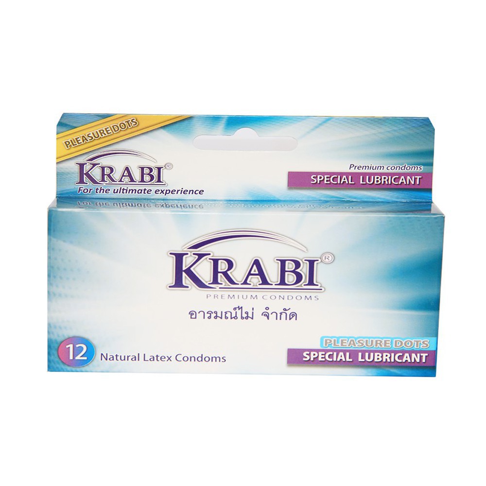 [CHE TÊN SP] [TRƠN HƠN - NHIỀU GAI HƠN] Bao cao su Krabi có gai | Pleasure Dots Krabi Premium Condoms