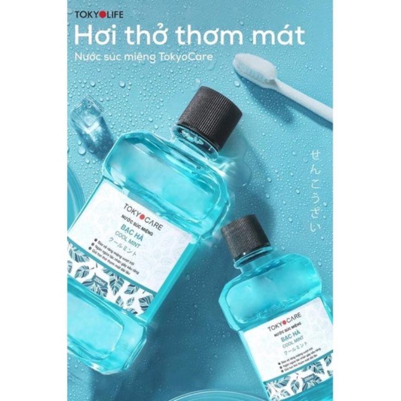 Nước Súc Miệng Tokyo Life Siêu Diệt Khuẩn Hương Bạc Hà Và Trà Xanh