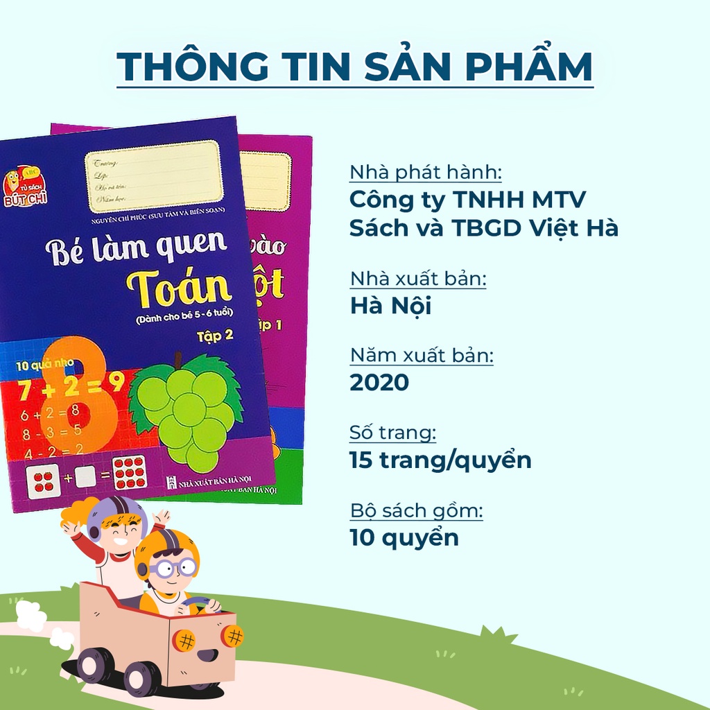 Sách - Bộ hành trang cho bé vào lớp 1 Tập tô tập viết chữ, số 10 quyển kèm bút chì và tẩy