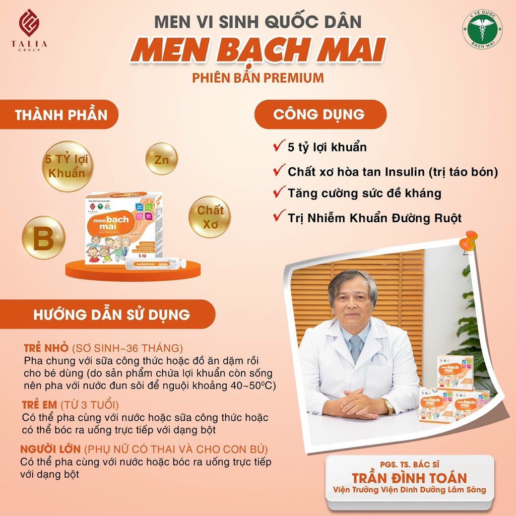 Men sống Bạch Mai Premium