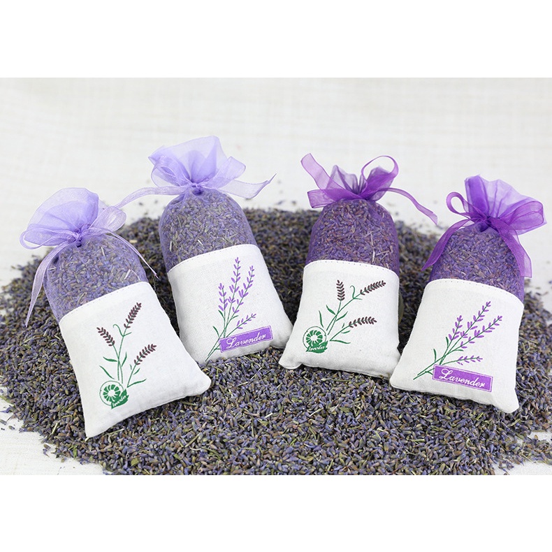 Túi gói nụ hoa khô oải hương lavender tự nhiên treo xe ô tô, tủ quần áo