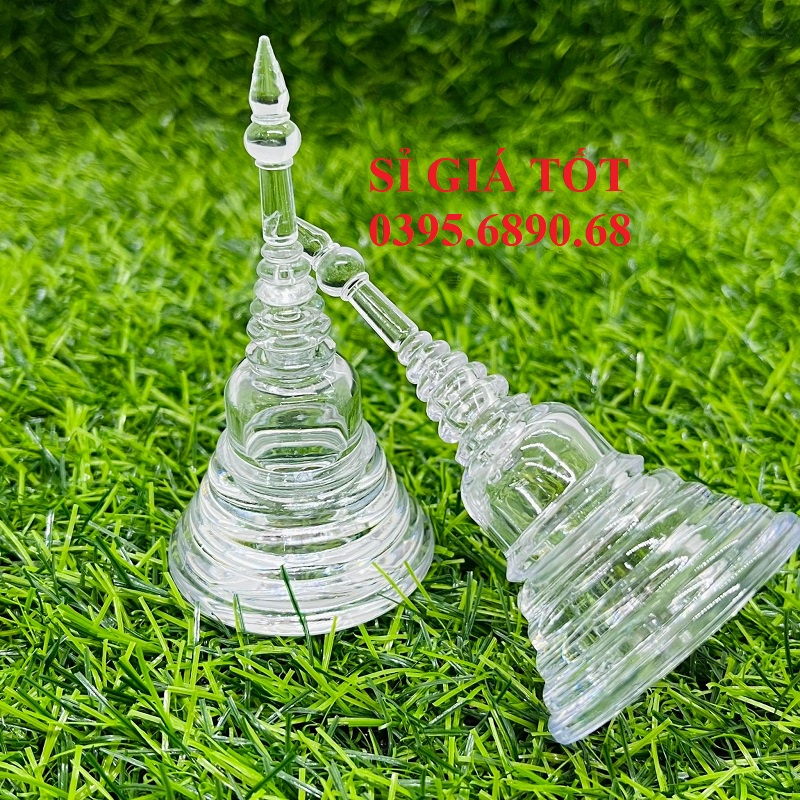 Tháp Xá Lợi Nhựa Thủy Tinh Cao Cấp
