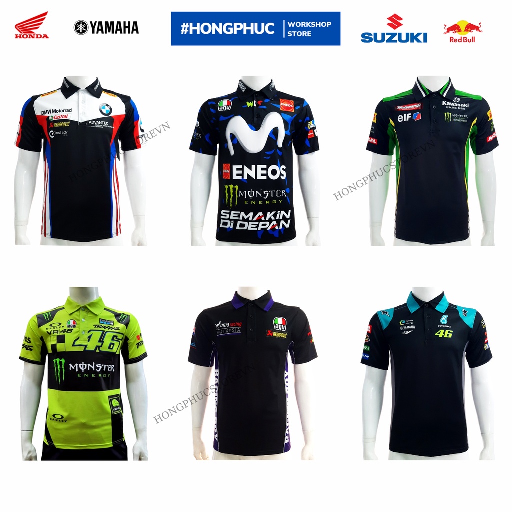 Áo thun tem xe các mẫu Honda Repsol, Yamaha, Suzuki, Ducati  - THUN LẠNH