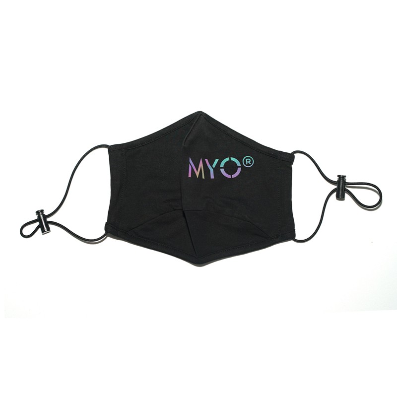 Khẩu Trang Vải Cotton MYO Đen Họa Tiết Hologram