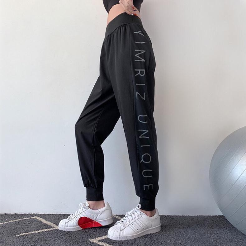 Quần Tập Gym Nữ Thể Thao [JOGGER] Yim Chất Dù Mềm Bo Ống [ĐỒ TẬP GYM NỮ]