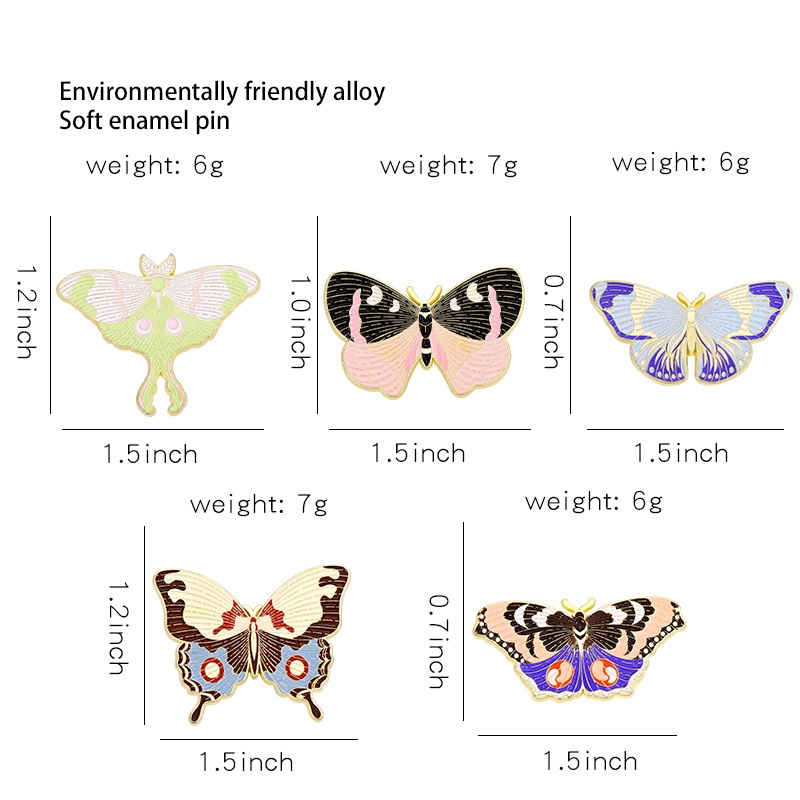 Ghim cài áo MISS ZOE hình bướm dễ thương tùy chọn màu sắc dành cho nữ