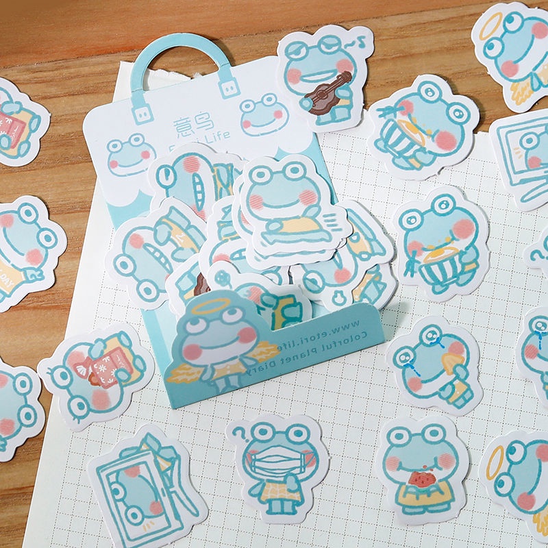Bộ Sticker Dán Trang Trí Hộp Quà Hình Hành Tinh Hoạt Hình Nhiều Màu