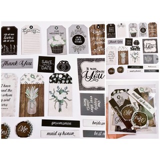 Die cut Sticker Wedding trang trí lovebox và scrapbook (cắt sẵn)