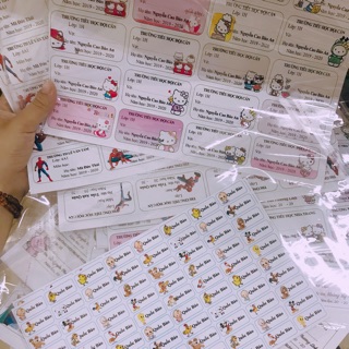 Sticker, nhãn vở