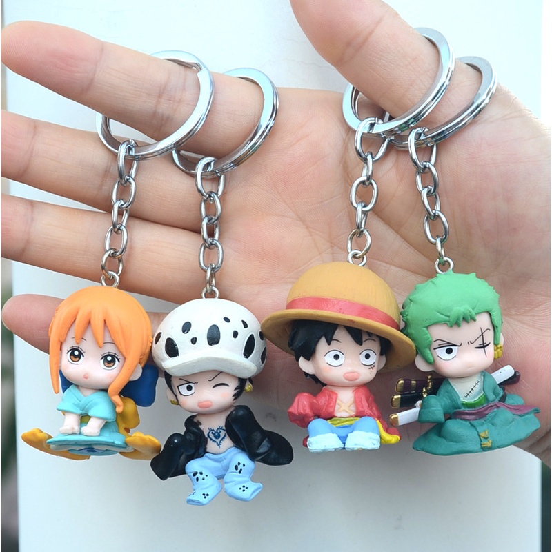 Móc Chìa Khóa Hình Nhân Vật Nami Zoro Luffy Dễ Thương
