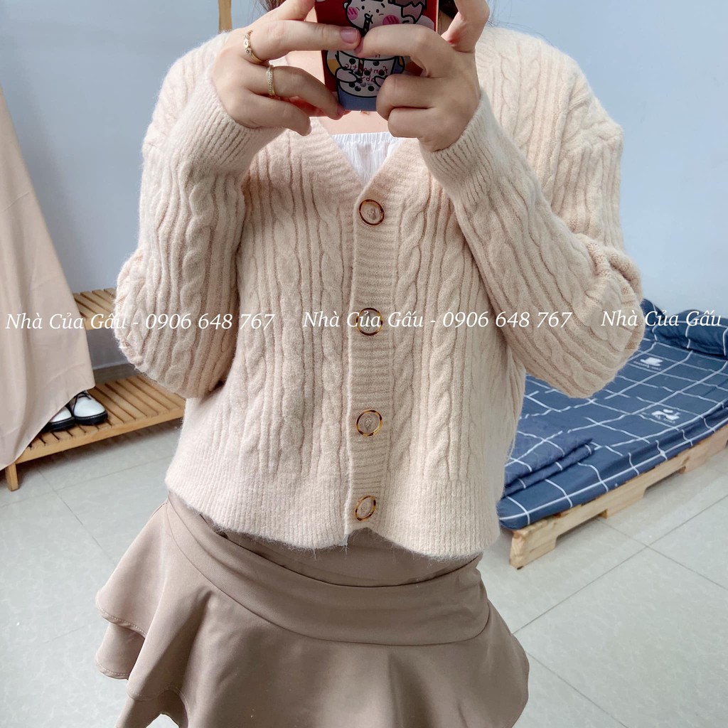 Áo khoác cardigan len đẹp 4 cúc