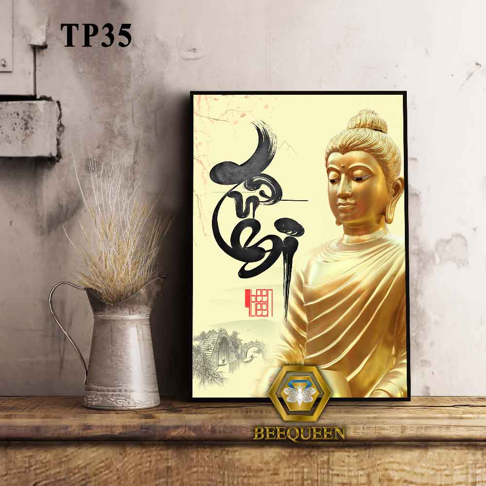 Tranh Thư Pháp Khung Nổi Chữ &quot;Từ Bi&quot; Tuyệt Đẹp - Tranh Thư Pháp Treo Tường