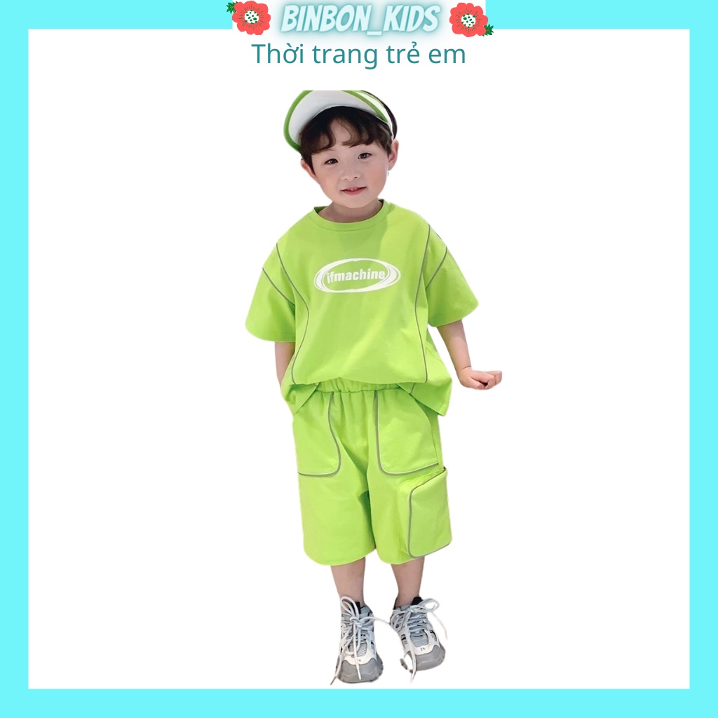 Quần áo trẻ em cho bé trai, Bộ cộc tay cho Bé Trai Chất Cotton Cao Cấp Viền Siêu Hot - BINBON KIDS