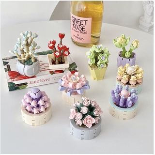 Mô hình lắp ráp Lego chậu hoa cây lá nhựa ABS nguyên sinh nhiều mẫu đễ thương kích thích sự sáng tạo cho bé