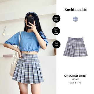 Chân váy kẻ tennis,phong cách trẻ trung năng động,phù hợp đi học đi chơi KUCV02
