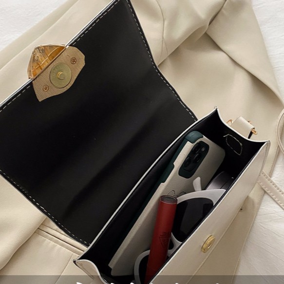 [Mã WAMT2405 giảm 10K đơn 0K] TÚI NỮ ĐEO CHÉO DA PU DÁNG VUÔNG KHÓA MẢNH ĐỒNG TD 140 | BigBuy360 - bigbuy360.vn