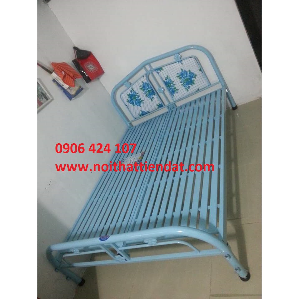 giường sắt đơn 80,1m,1m2,1m4,1m6 tháo ráp