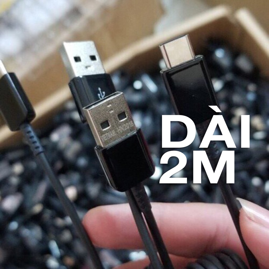 DÀI 2M Dây sạc USB Type C hỗ trợ sạc nhanh Quick Charge cho các máy Type-C s8 s9 s10 s20 plus đã test dòng cẩn thận