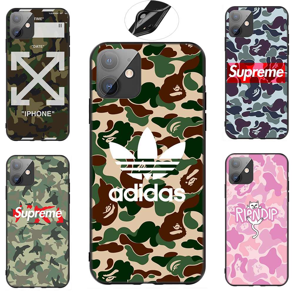 iPhone XR X Xs Max 7 8 6s 6 Plus 7+ 8+ 5 5s SE 2020 Casing Soft Case 4SF Army camouflage pattern mobile phone case