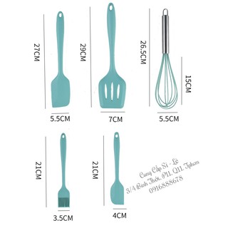 Set 5 Dụng Cụ Spatula Làm Bánh Silicon