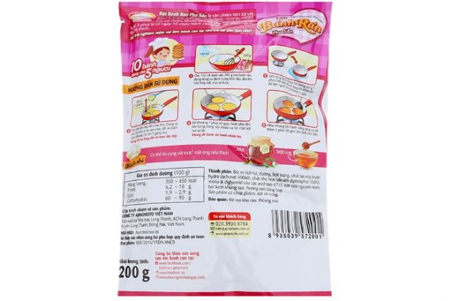 Bột bánh rán pha sẵn Ajinomoto gói 200g