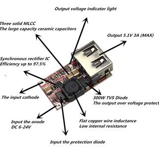 Mạch hạ áp BUCK 6-24V xuống 5V 2.1A max 3A